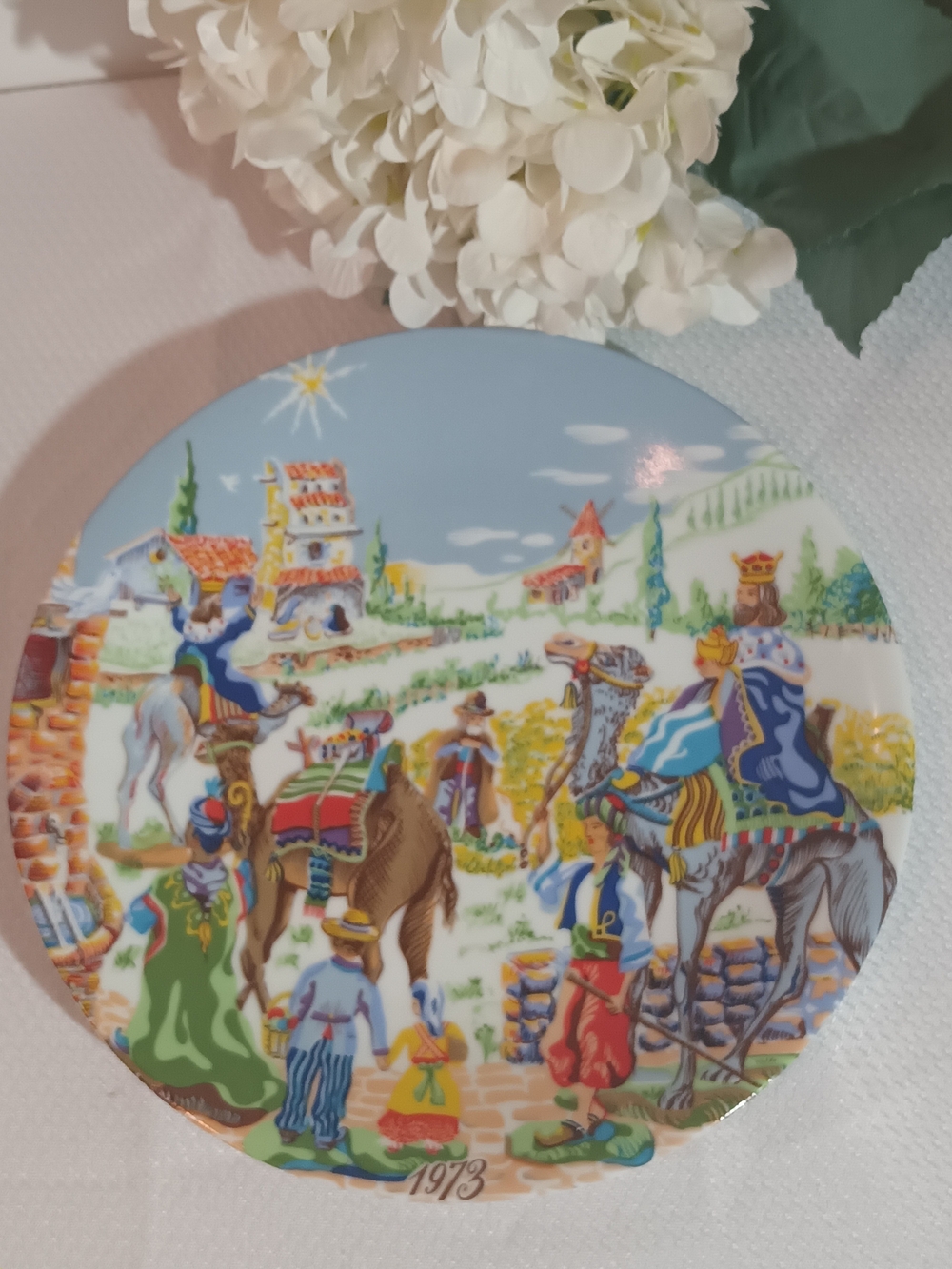 Royal Limoges 1973 Three Wisemen Commemorative Plate